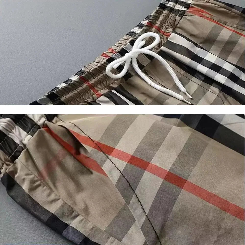 Bermuda Masculina CLB – Listrada Clássica, Secagem Rápida, Leve e Estilosa para o Verão 🌴