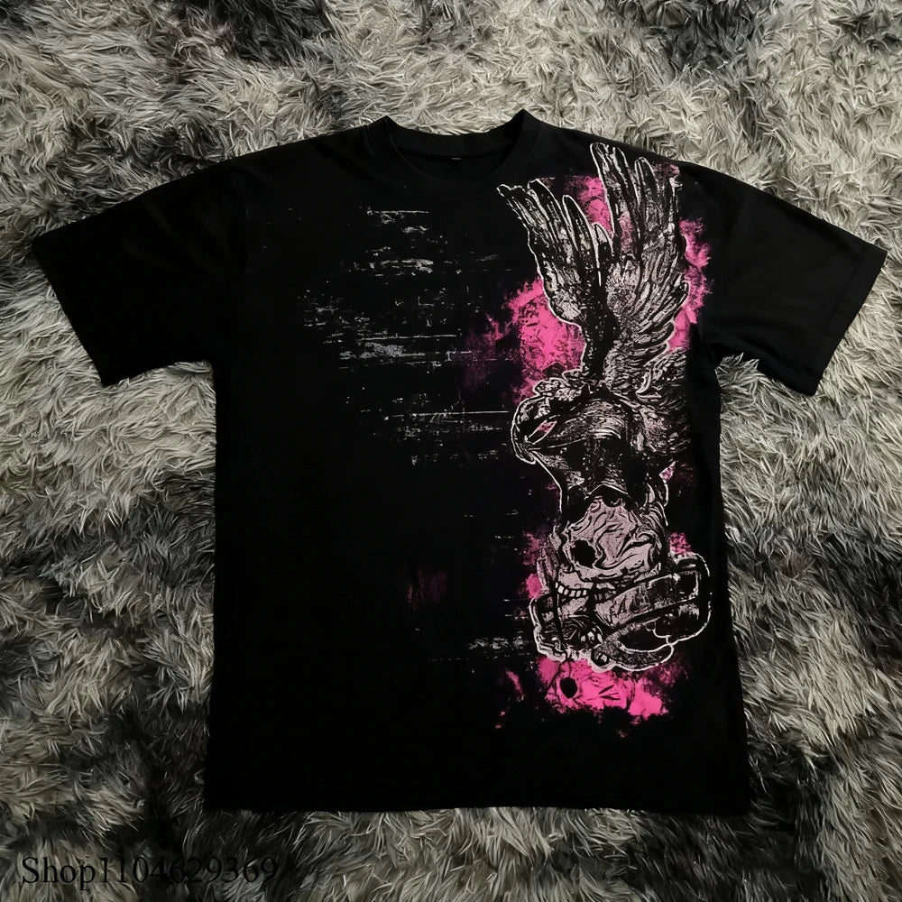 Classic Y2K Gothic Style T-shirt Print Oversized