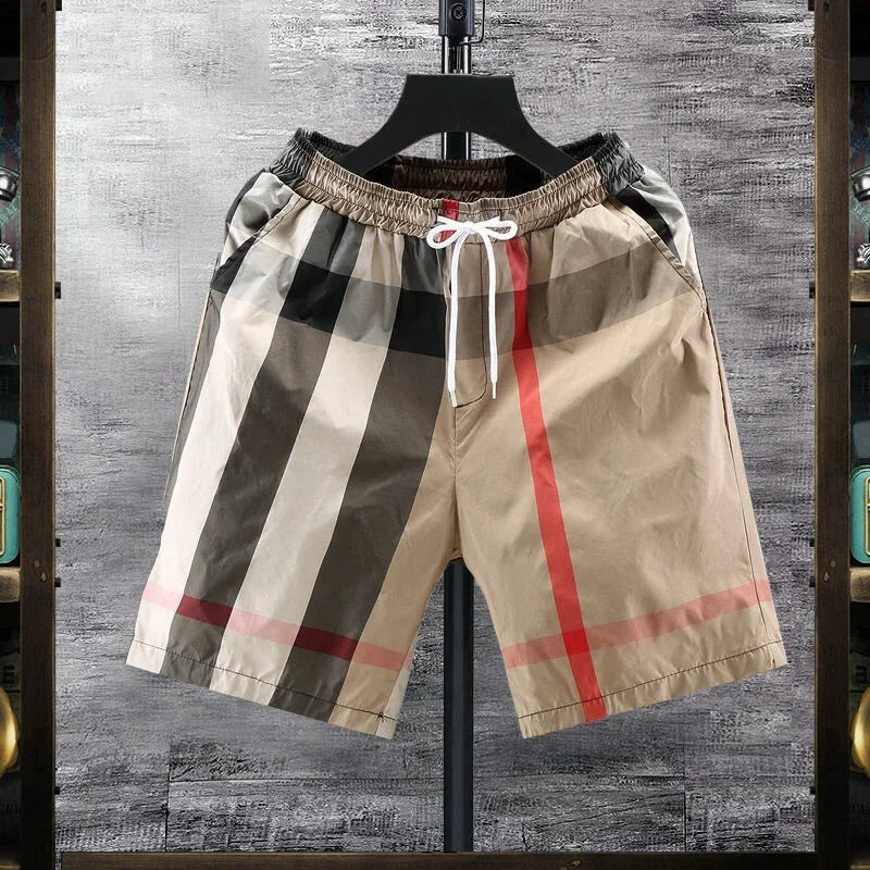 Bermuda Masculina CLB – Listrada Clássica, Secagem Rápida, Leve e Estilosa para o Verão 🌴