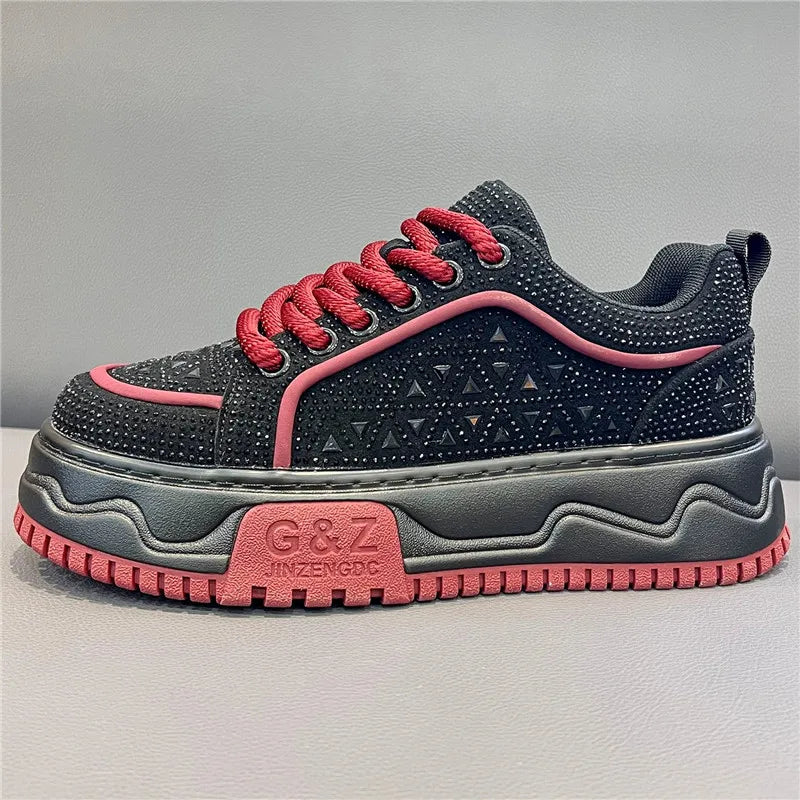 White Black Rhinestone Pattern