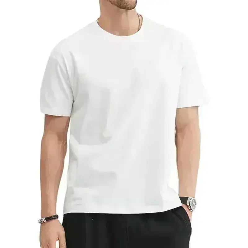 100% pure cotton men's luxurious brand letter print T-shirt, short-sleeved T-shirt, high-quality men's clothing, streetwear