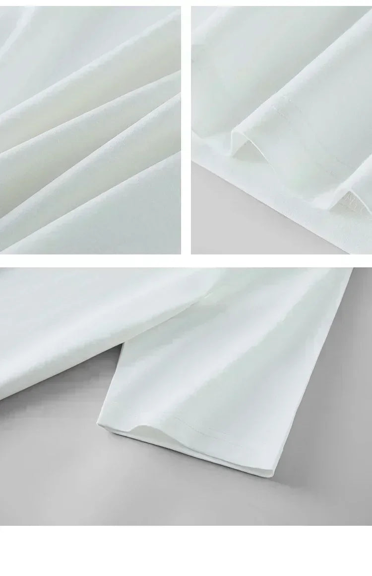 100% pure cotton men's luxurious brand letter print T-shirt, short-sleeved T-shirt, high-quality men's clothing, streetwear